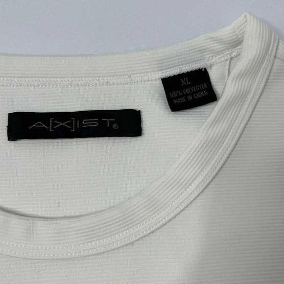 AXIST Men's XL Beige Textured Short Sleeve Crew Neck T Shirt Top - Picture 3 of 9